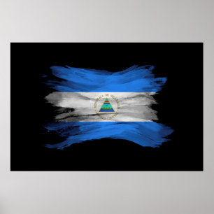 Poster Drapeau du Nicaragua bracelet, drapeau national