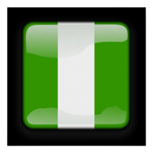 Poster Drapeau du Nigeria