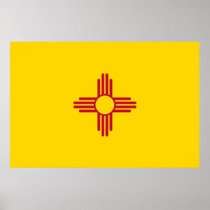 Poster Drapeau du Nouveau-Mexique (États-Unis)