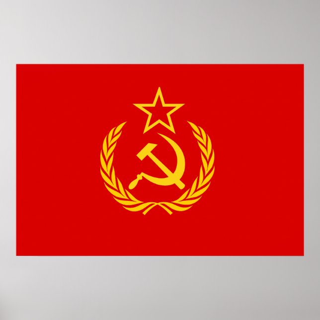 Poster Drapeau du nouvel Ussr, République démocratique du (Devant)