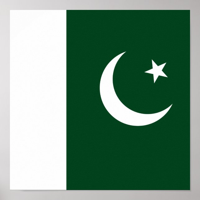 Poster Drapeau du Pakistan (Devant)