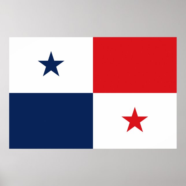 Poster Drapeau du Panama (Devant)