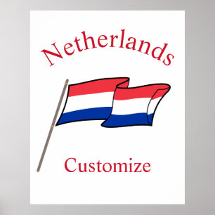 Poster Drapeau du pays des Pays-Bas Thunder_Cove