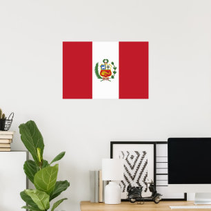 Poster Drapeau du Pérou