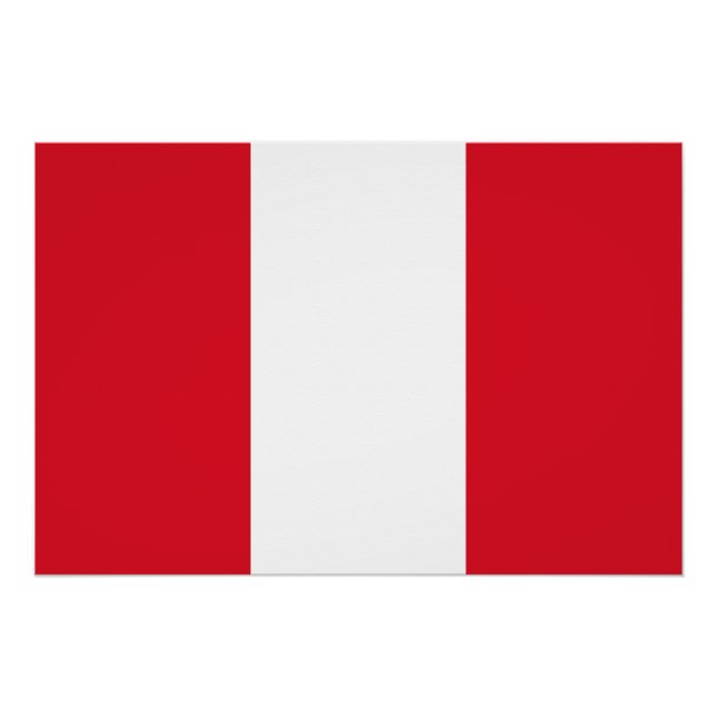 Poster Drapeau du Pérou (Devant)