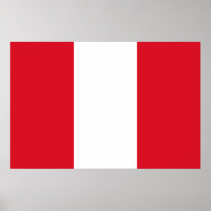 Poster Drapeau du Pérou