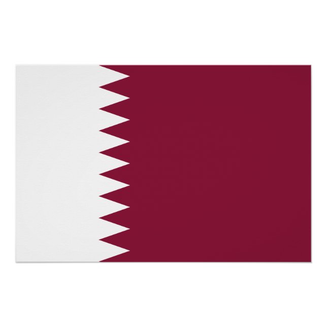 Poster Drapeau du Qatar (Devant)