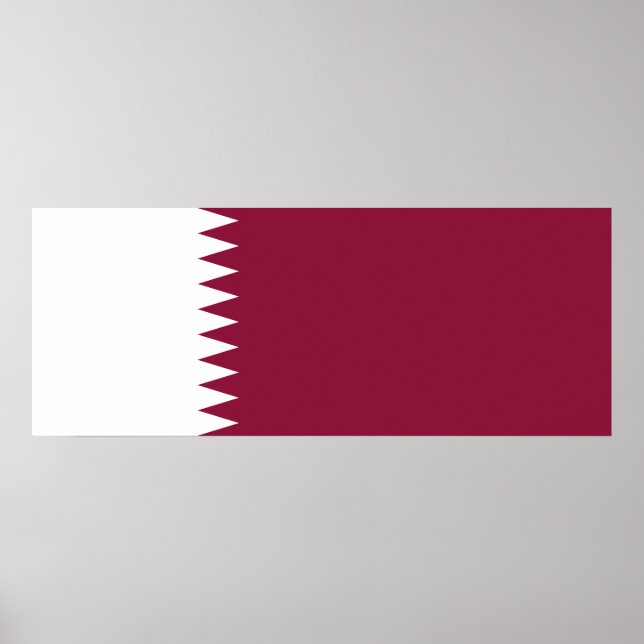 Poster Drapeau du Qatar (Devant)
