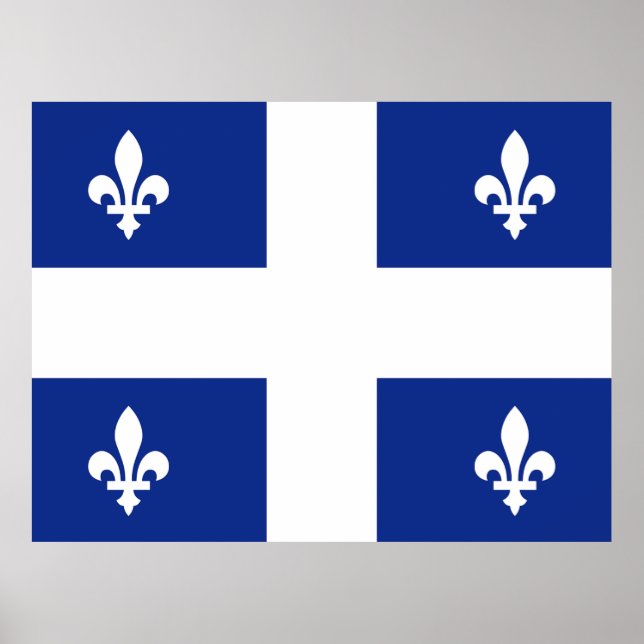 Poster Drapeau du Québec (Devant)