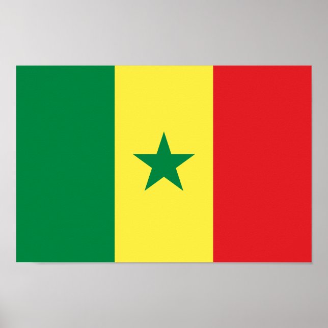 Poster Drapeau du Sénégal (Devant)