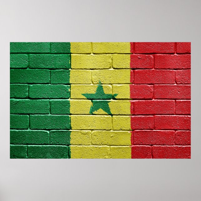 Poster Drapeau du Sénégal (Devant)