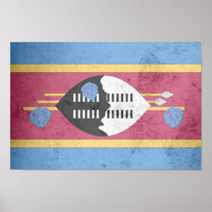 Poster Drapeau du Souaziland