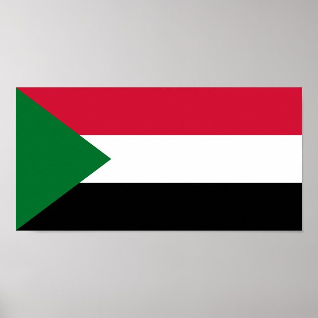 Poster Drapeau du Soudan (Devant)