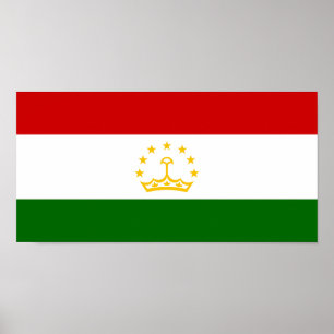 Poster Drapeau du Tadjikistan
