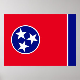 Poster Drapeau du Tennessee