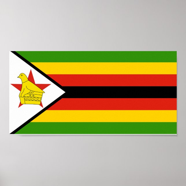 Poster Drapeau du Zimbabwe (Devant)
