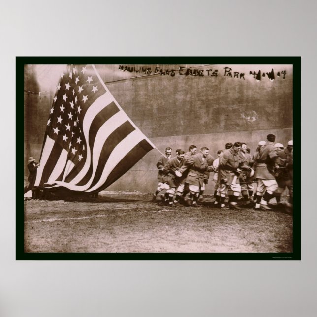 Poster Drapeau Ebbets Park Baseball 1914 (Devant)