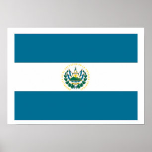 Poster Drapeau El Salvador