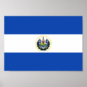 Poster Drapeau El Salvador