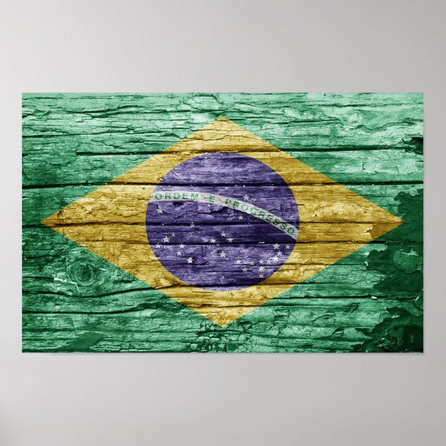 Poster Drapeau en bois (Devant)