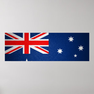 Poster Drapeau en cuir australien