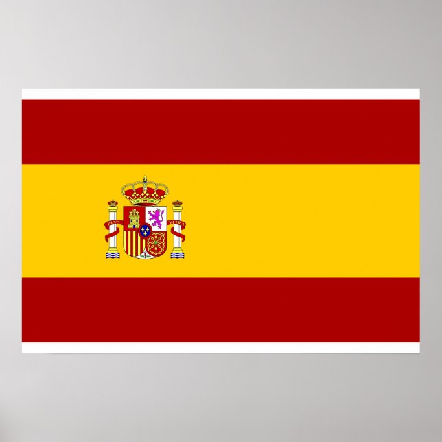 Poster drapeau Espagne qualité (Devant)