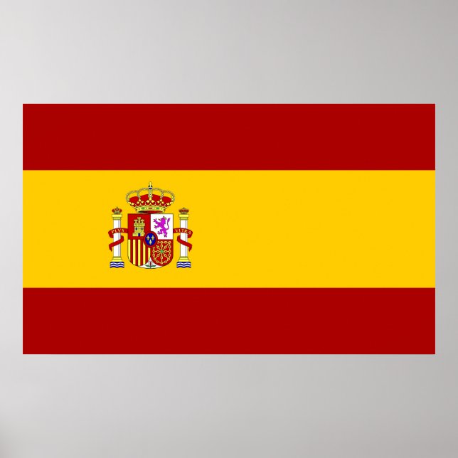 Poster drapeau Espagne qualité (Devant)