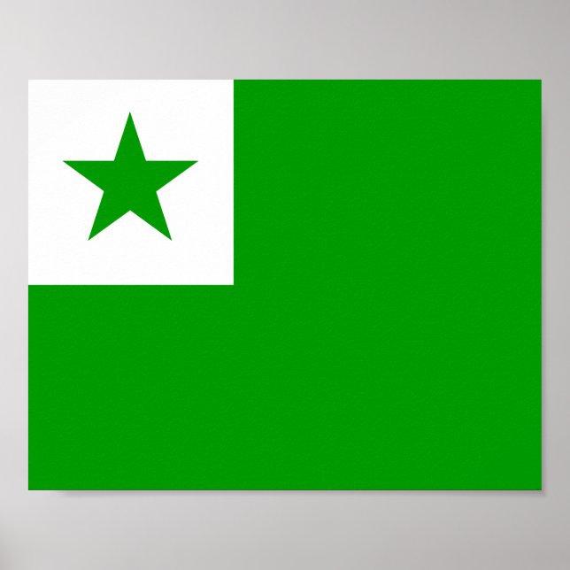 Poster Drapeau espéranto (Devant)