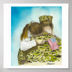 Poster Drapeau fille