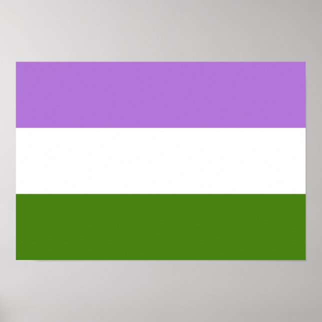 Poster Drapeau Genderqueer Pride (Devant)
