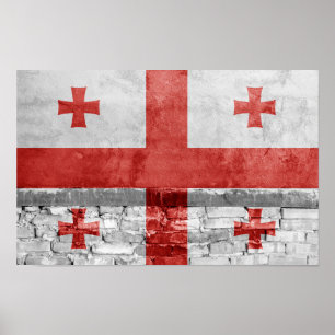Poster Drapeau géorgien