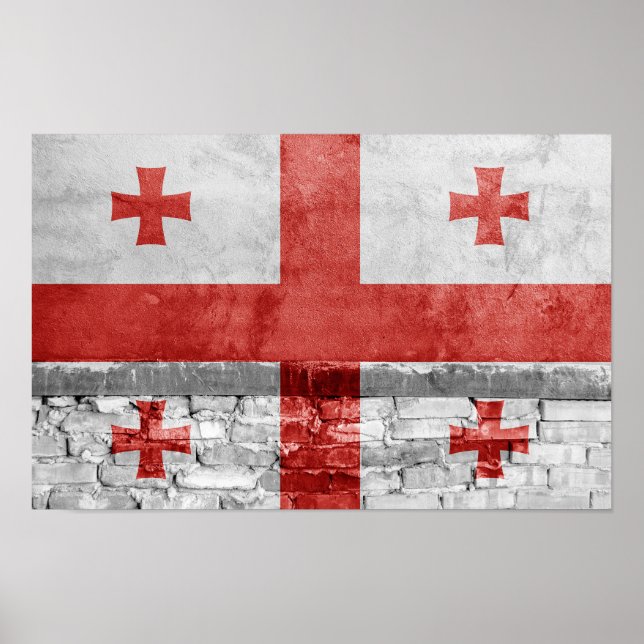 Poster Drapeau géorgien (Devant)