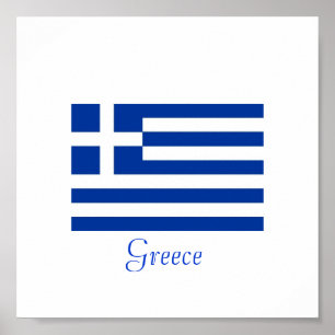 Poster Drapeau grec