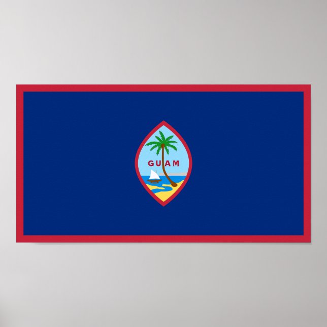 Poster Drapeau Guam (Devant)