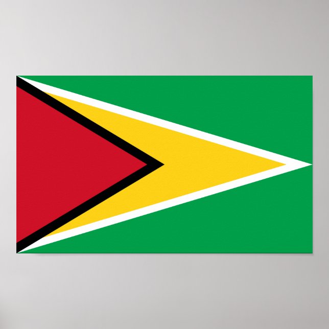 Poster Drapeau Guyana (Devant)