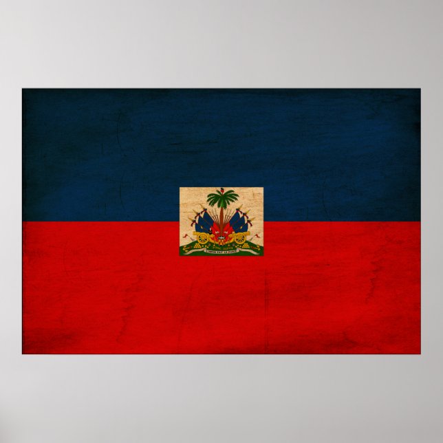 Poster Drapeau Haïti (Devant)