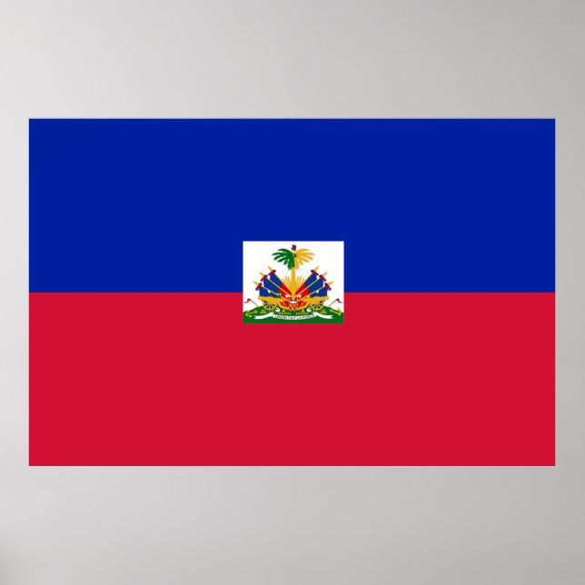 Poster Drapeau Haïti (Devant)