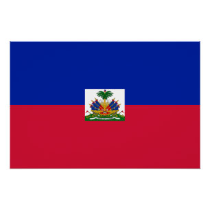 Poster Drapeau Haïti