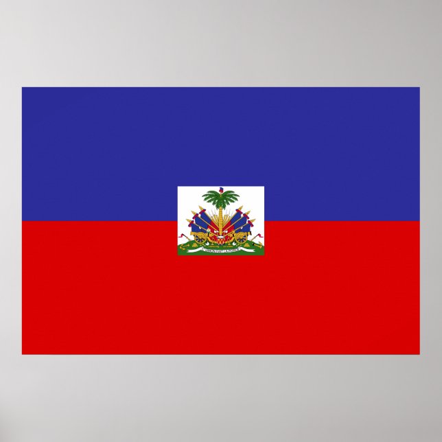 Poster Drapeau Haïti (Devant)