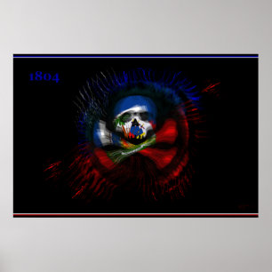 Poster Drapeau haïtien de guerre - DRAPO TOUSSAINT -