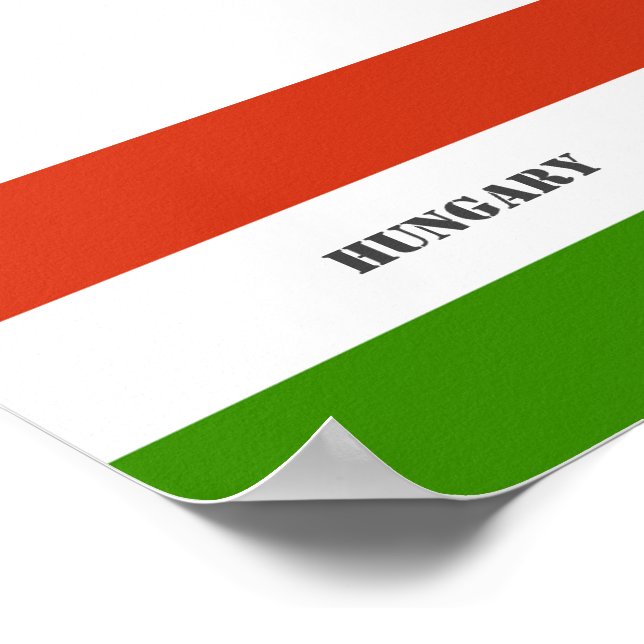 Poster Drapeau Hongrie, Budapest (Coin)