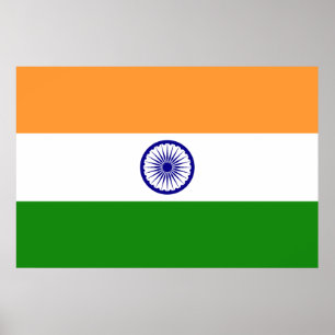 Poster Drapeau Inde