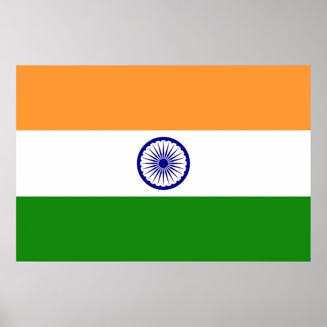 Poster Drapeau Inde (Devant)