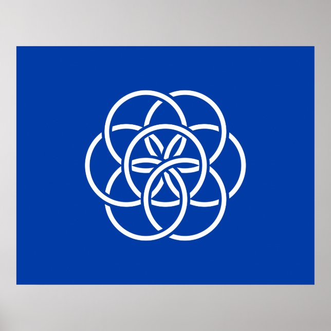 Poster Drapeau international de la planète Terre (Devant)