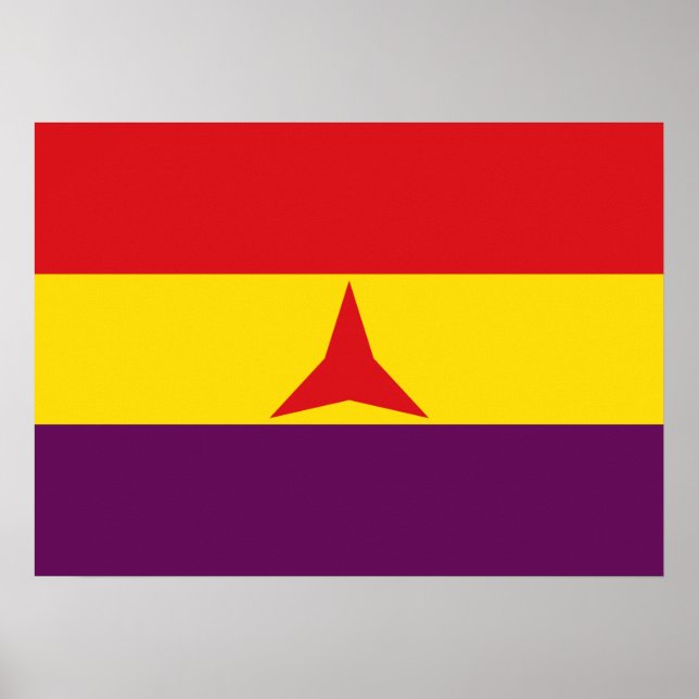 Poster Drapeau international des brigades (Guerre civile  (Devant)