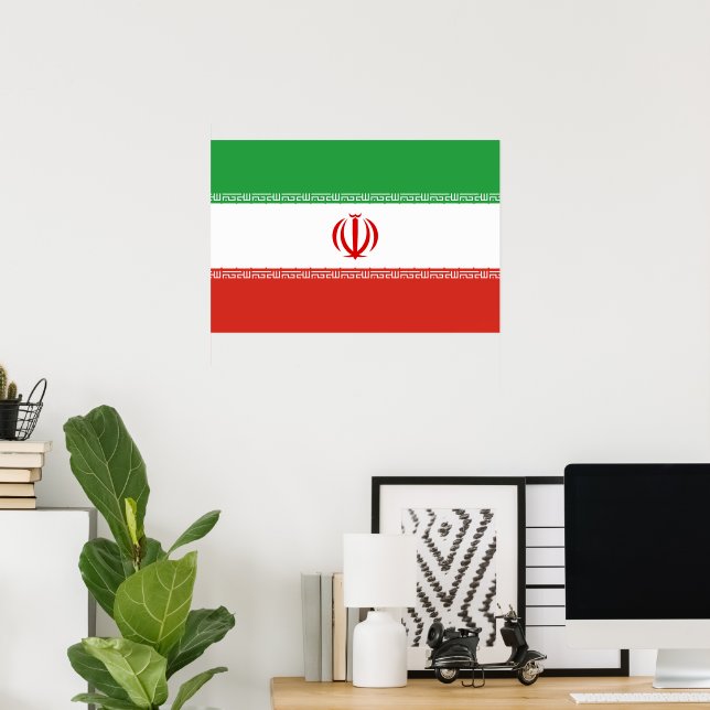 Poster Drapeau iranien (Bureau à domicile)