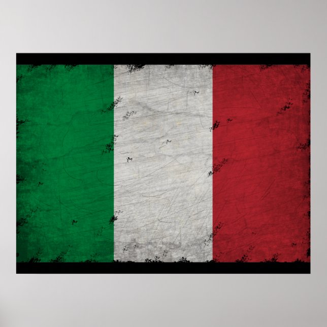 Poster drapeau italie (Devant)