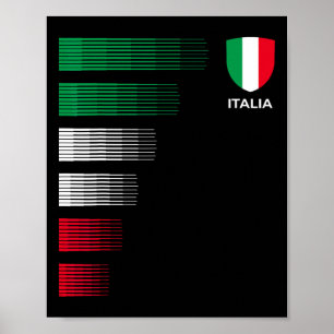 Poster Drapeau Italie Emblème - Fierté italienne Ascendan
