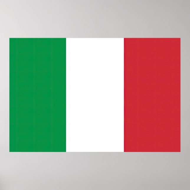 Poster Drapeau Italie Tricolore (Devant)