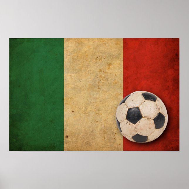 Poster Drapeau Italie vintage (Devant)